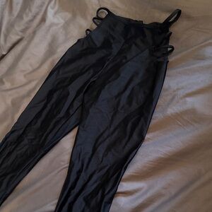 Fashion Nova Black Strappy Leggings